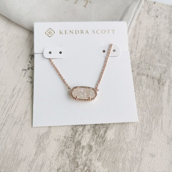 Kendra Scott Jewelry - Kendra Scott Rose Gold Drusy Necklace - Elisa